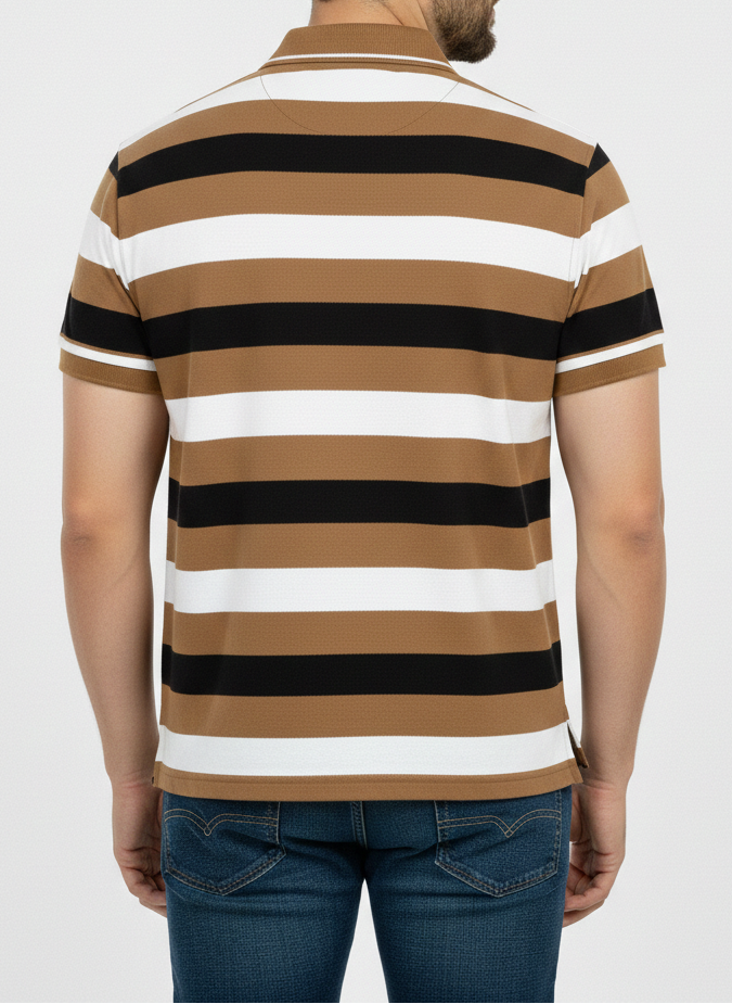 Mens Stylish & Cool Design Striped Polo