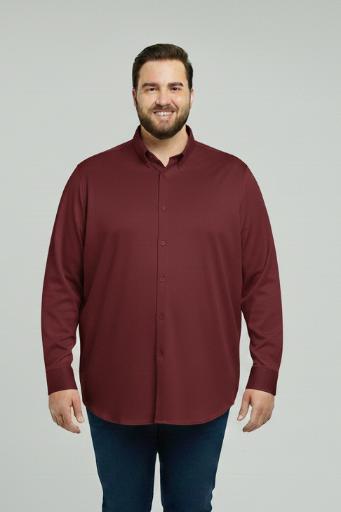 Maroon Big Size Casual Shirts