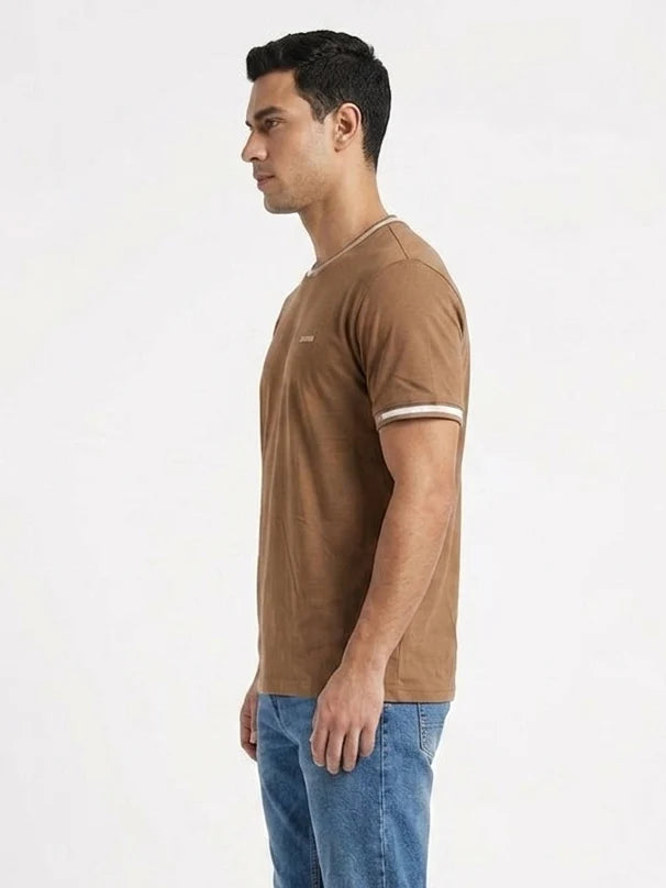 Everyday Comfort Tee with Striped Accents