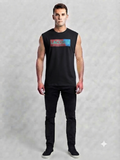 Men’s Muscle Black Tank – Casual Athletic Wear