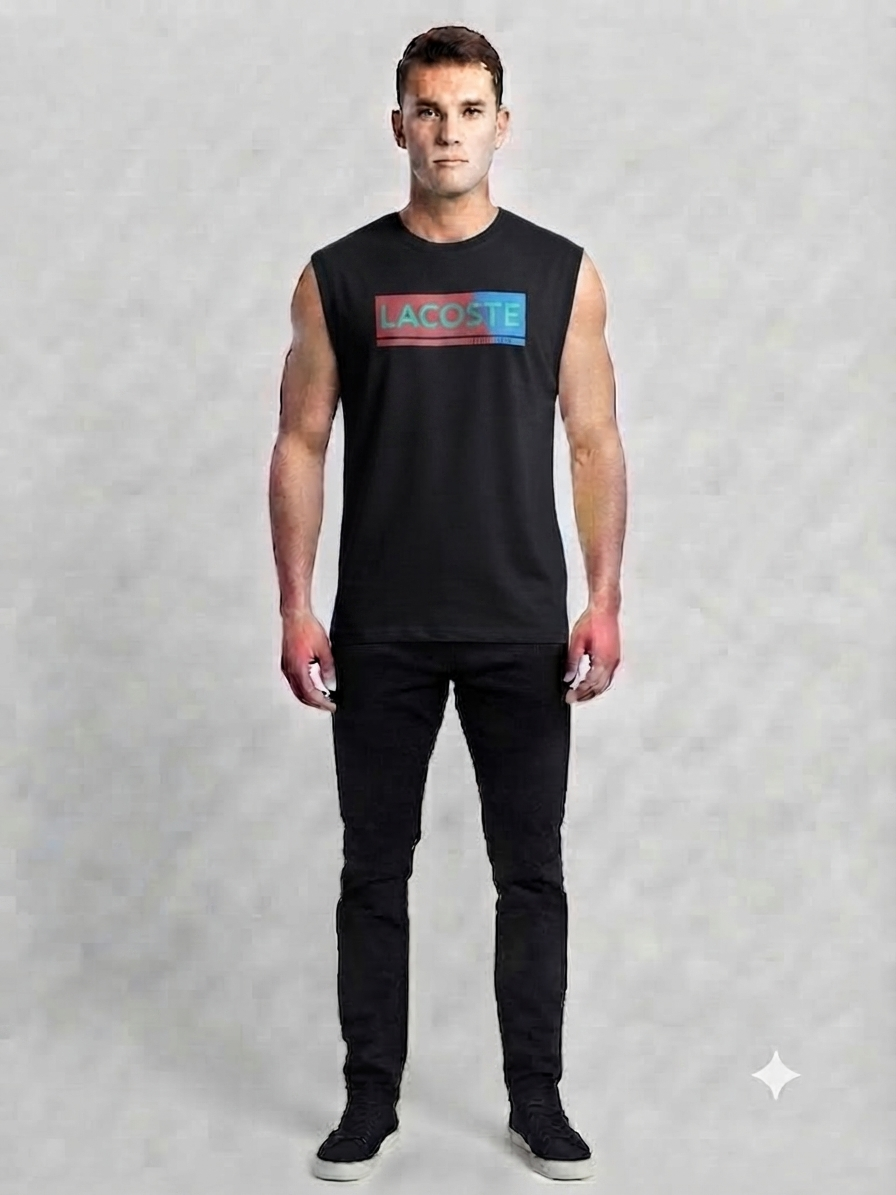 Men’s Muscle Black Tank – Casual Athletic Wear
