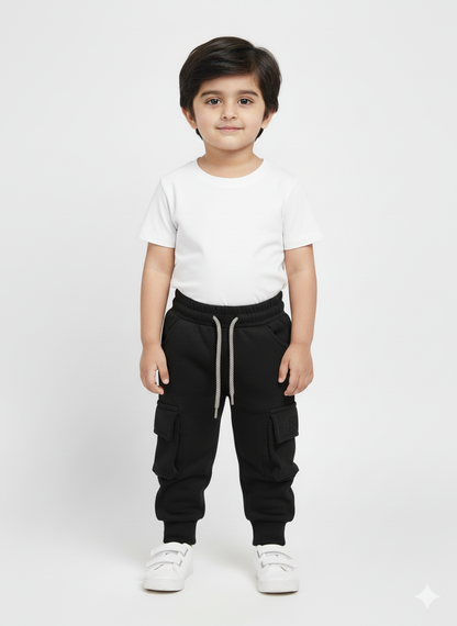 Kids Premium Fleece Jogger Black Trouser