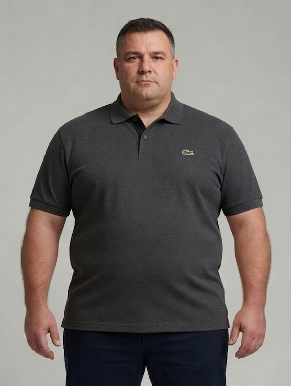 Lacoste Men's Classic Fit Petit Piqué Cotton Polo Shirt - Dark Grey