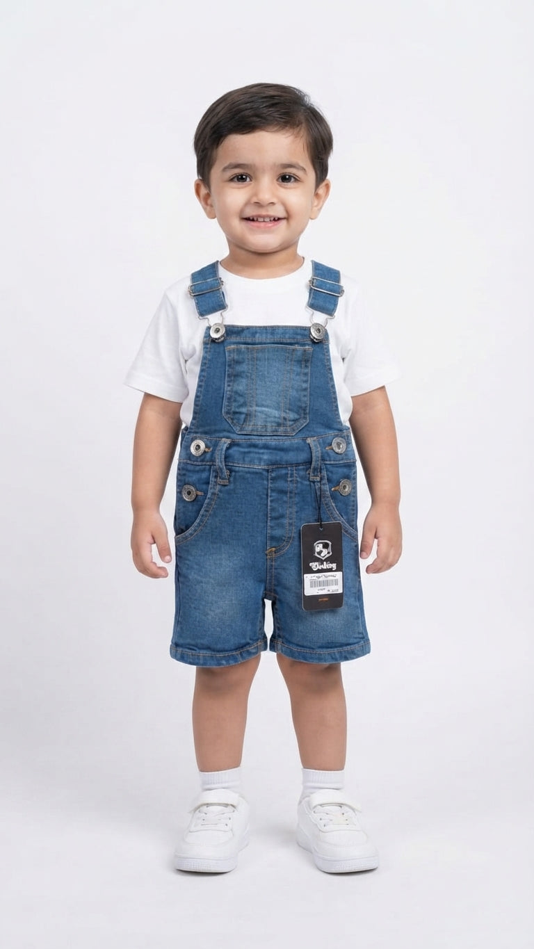 Toddler's Classic Denim Short Romper