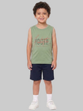 Kids' Casual Mint green Youth Graphic Tank Top