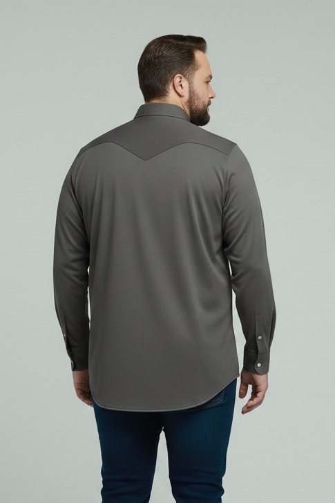 Big Size Dark Grey  casual Shirt
