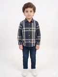 Premium Cotton Checkered Long Sleeve Shirt for Kids