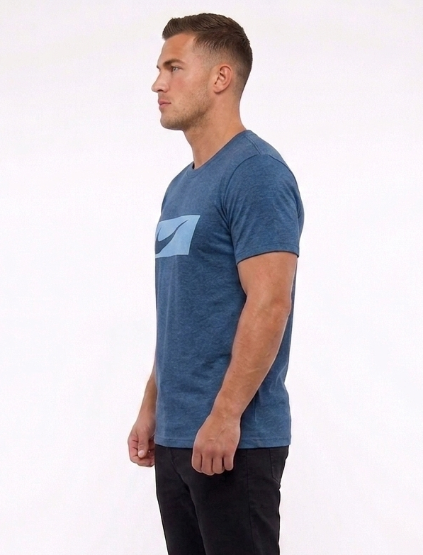 : Modern Nike Logo Cotton Tee for Casual & Active Wear In Blue