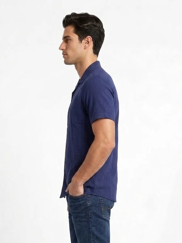 Men’s Classic Plain Half-Sleeve Shirt