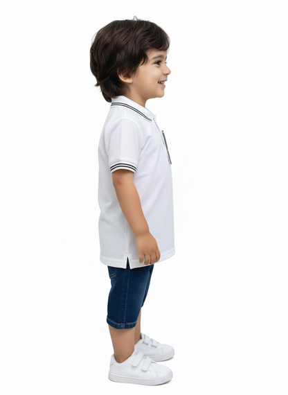 Kids white Small Polo T shirts