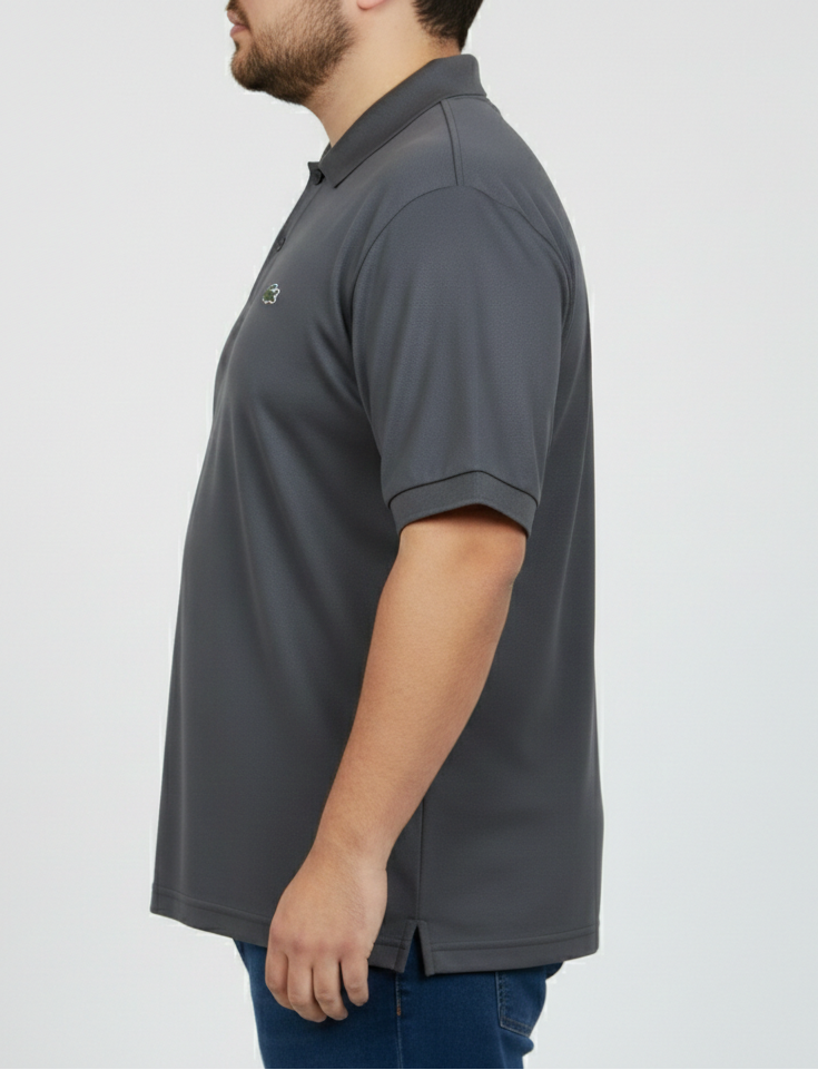 Big & Tall Dark Grey Polo T shirt