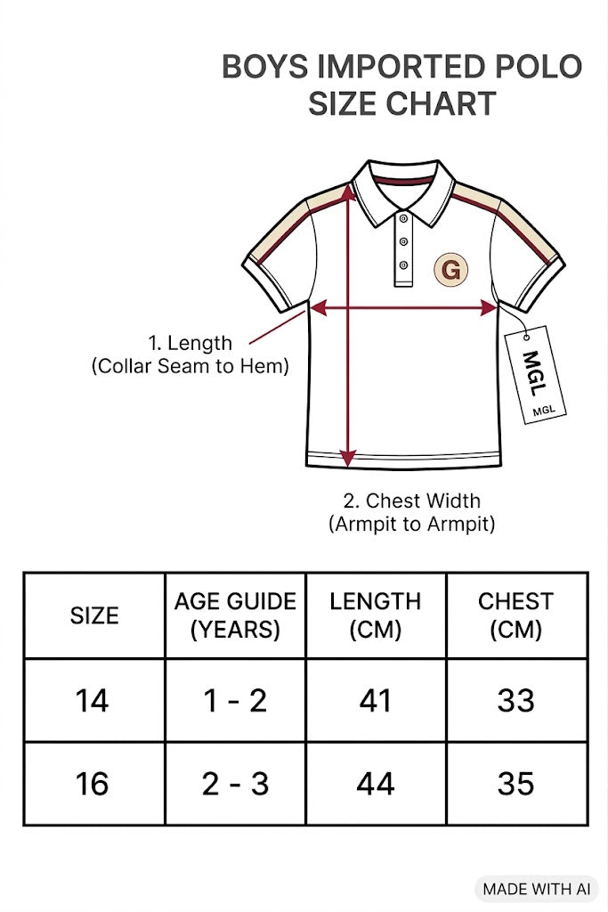 Imported Toddlers Designer Polo Shirt detailed image