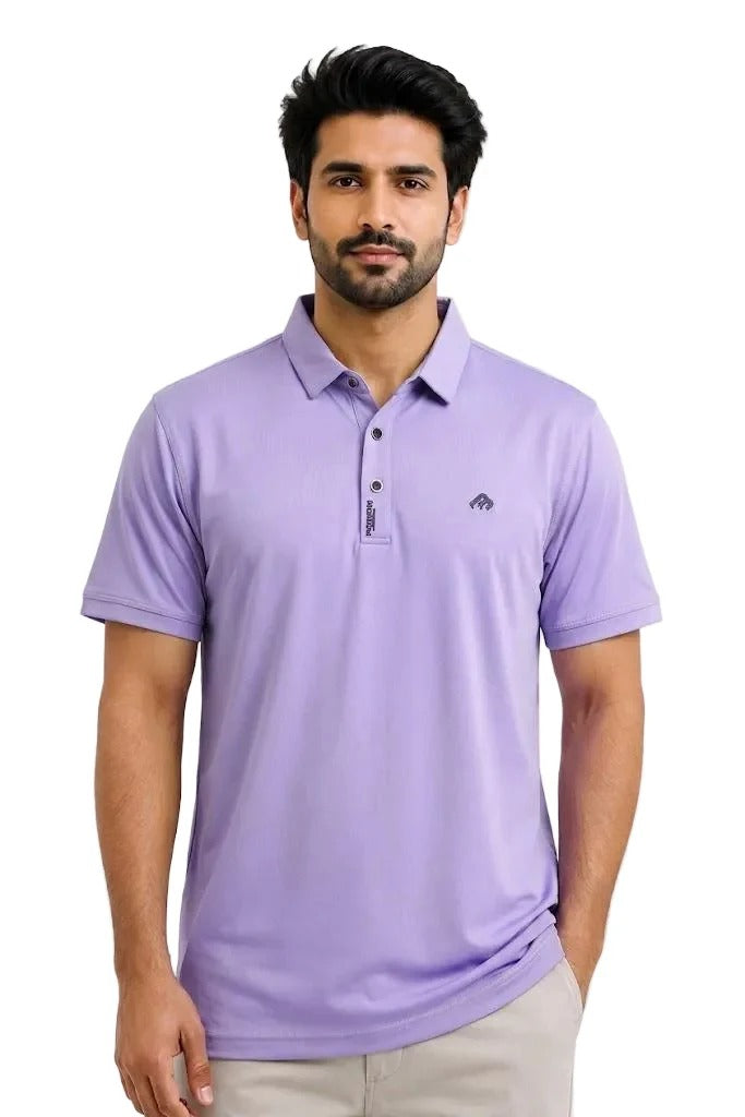 Men’s Lavender Dri Fit Short Sleeve Polo Shirt
