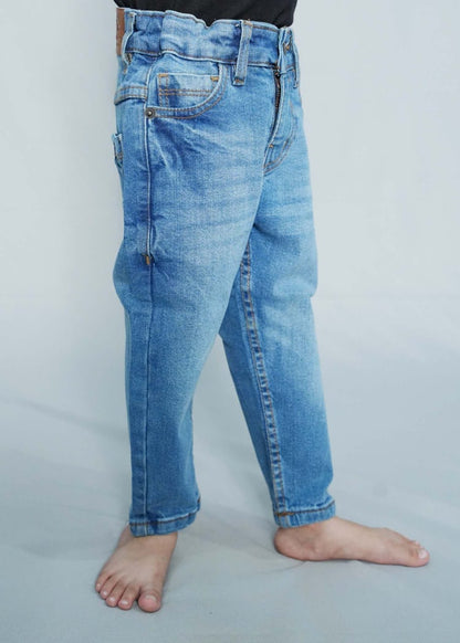 Boys Mid Blue Denim Pant