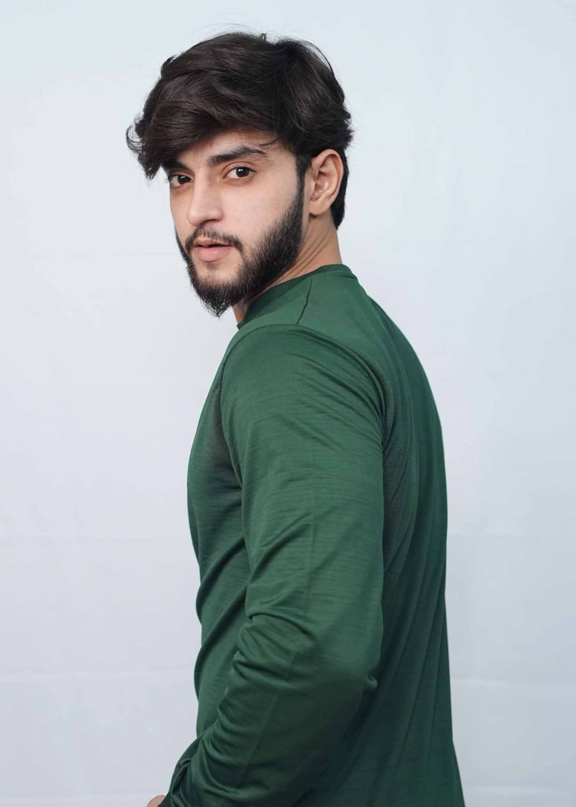 Army Green Crew Neck Stylish Sweat Shirts