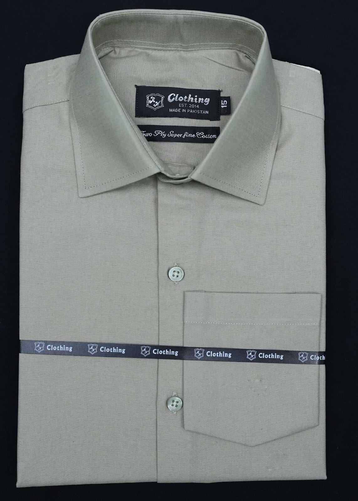 Light Pistachio Plain Formal shirts