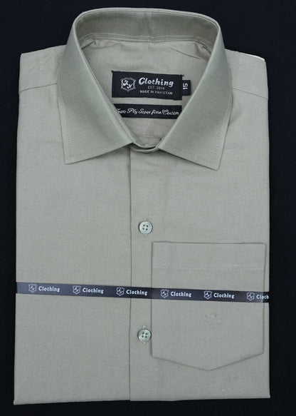 Light Pistachio Plain Formal shirts
