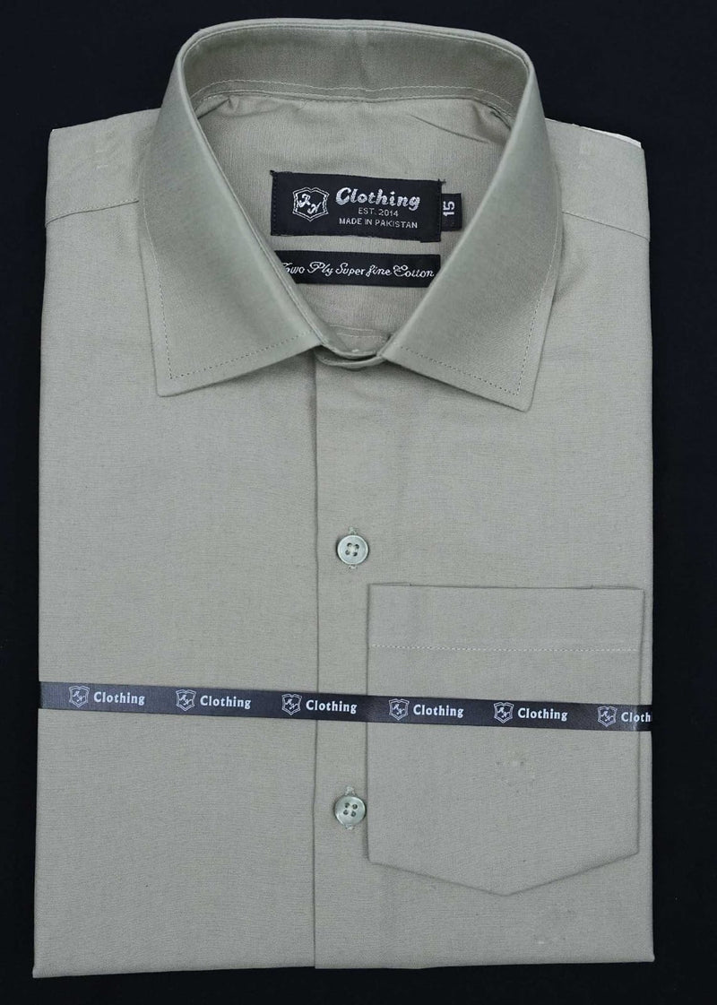Light Pistachio Plain Formal shirts