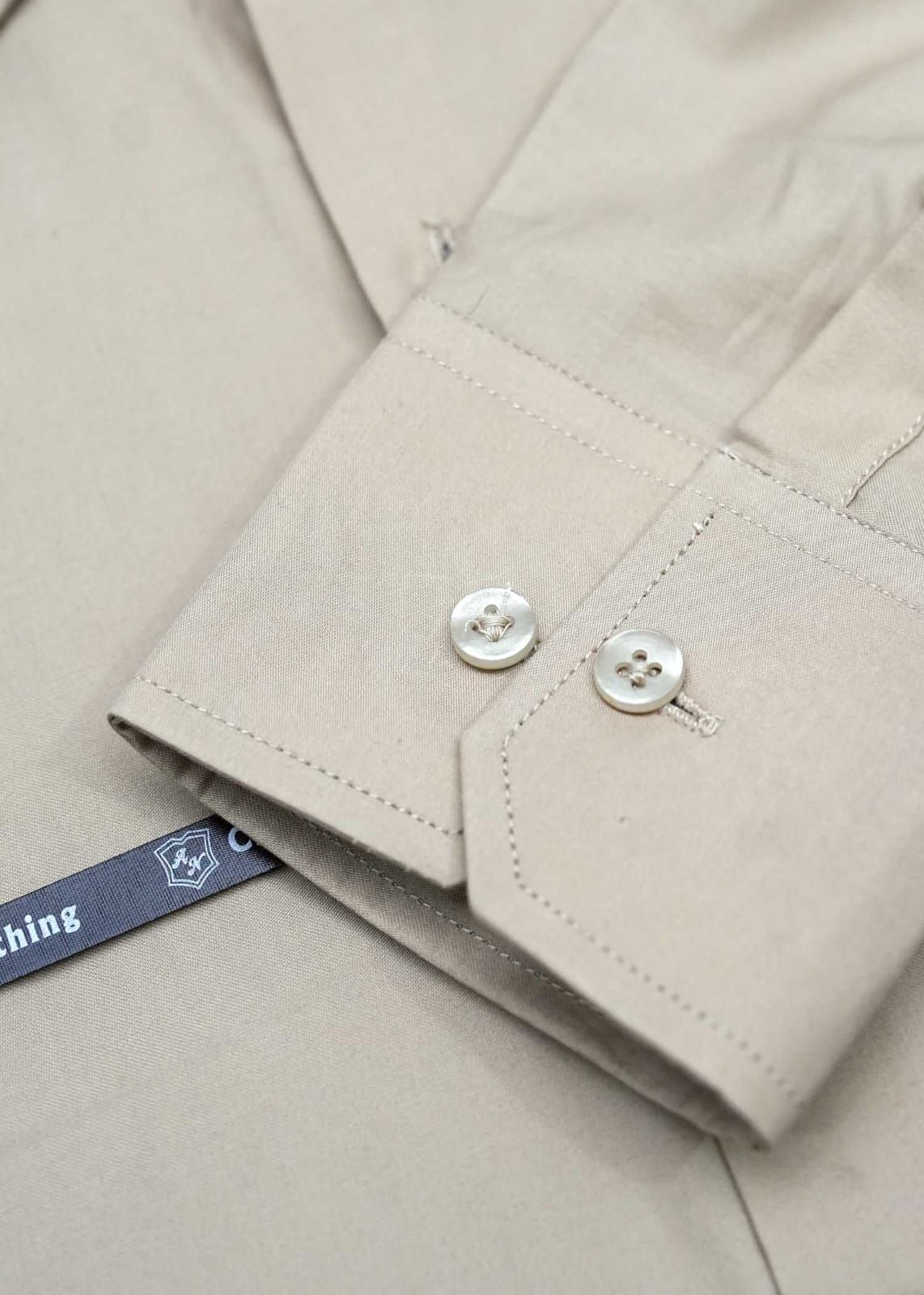 Beige Plain Formal Shirts