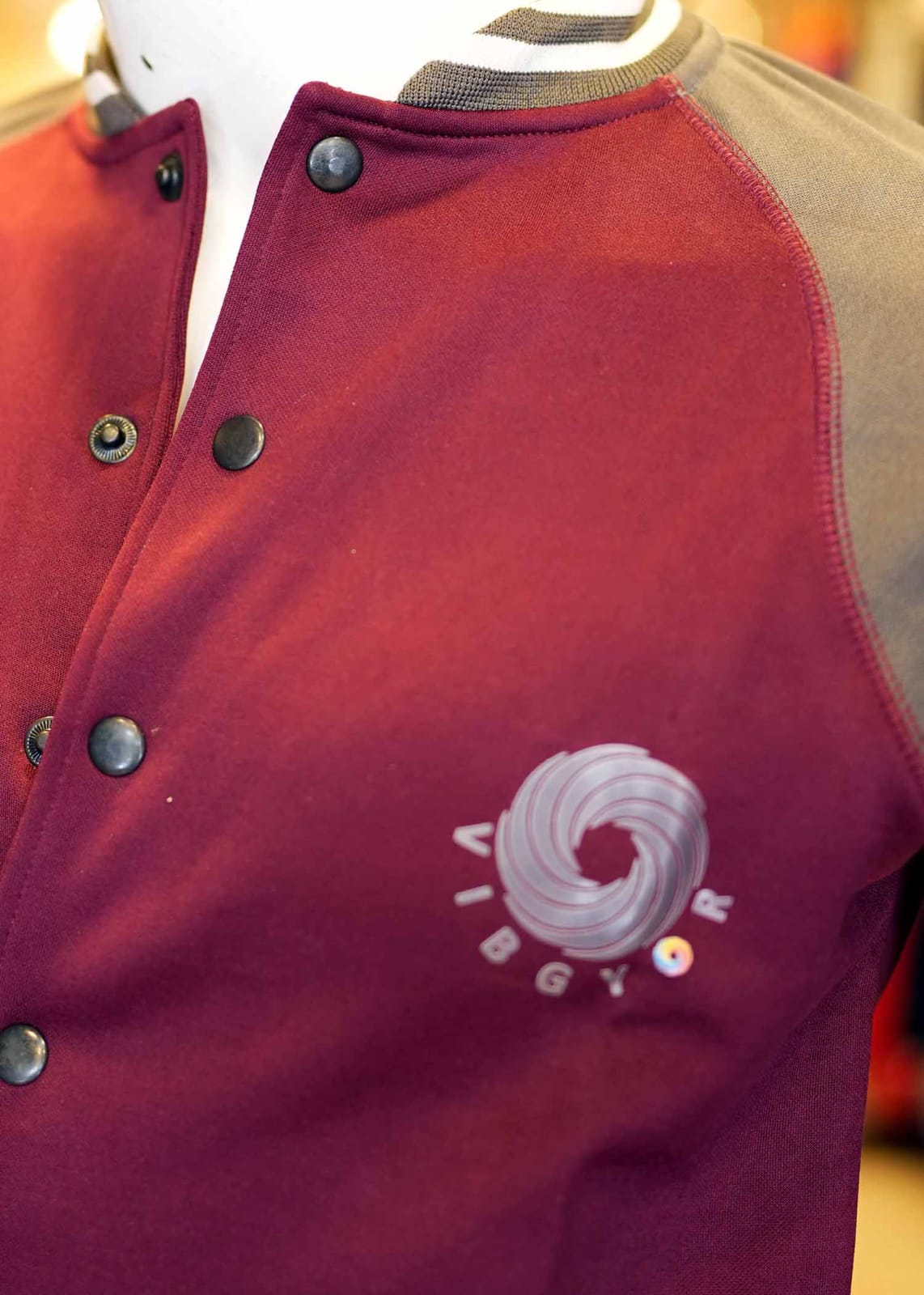 Grey & Maroon Men's Track suits