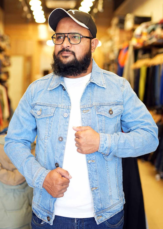 Light Blue Men's Fresh Denim Jackets