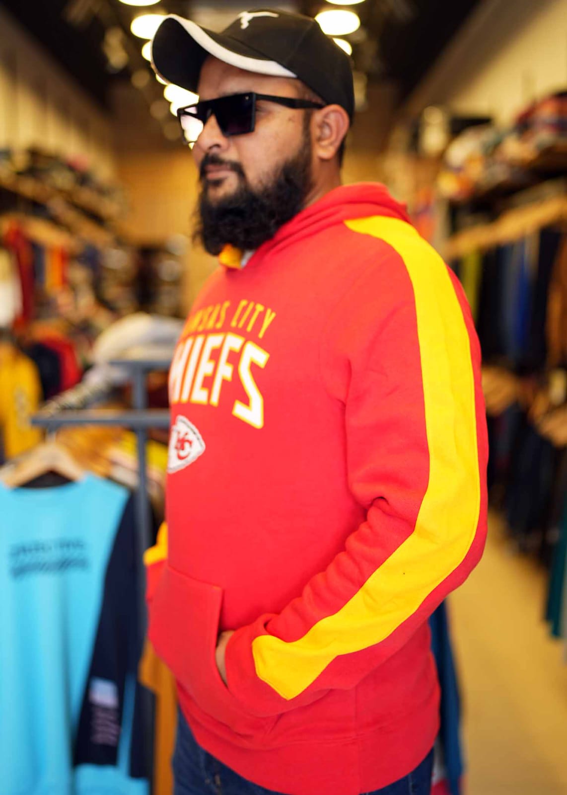 Red & Yellow Men's Hood