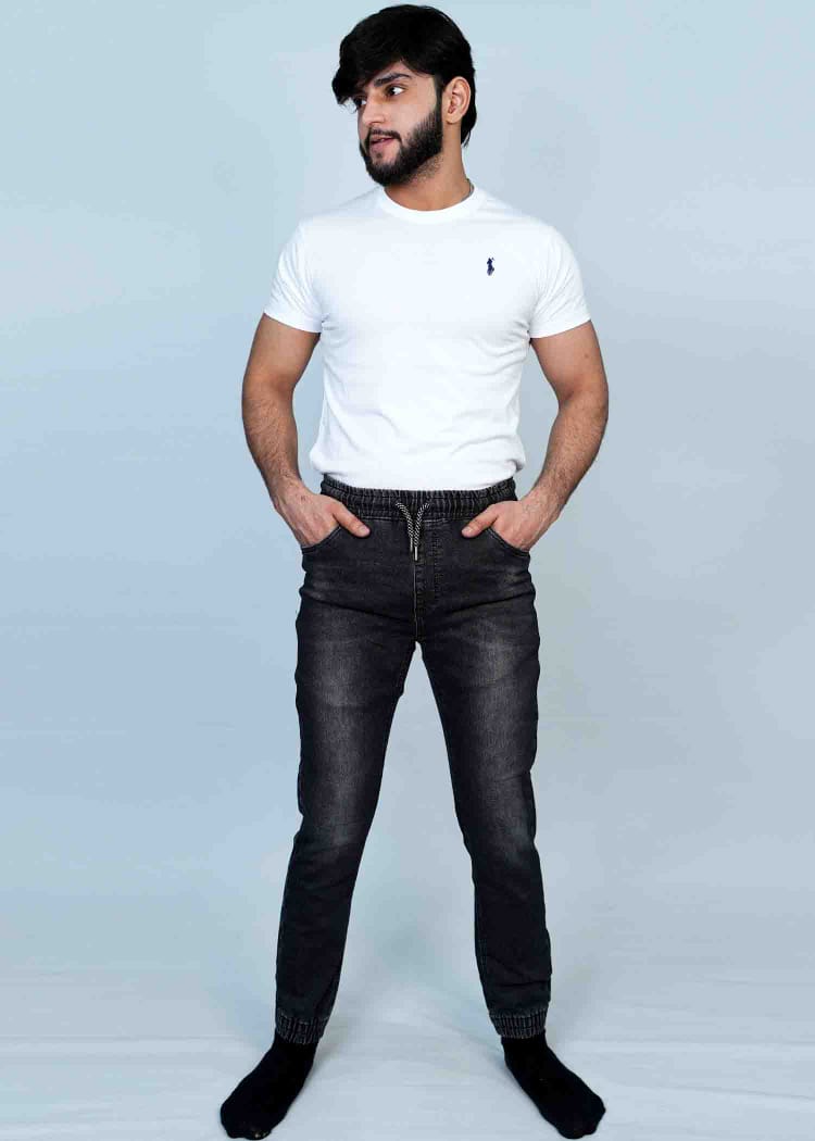 Malaysian Black Denim Jogger