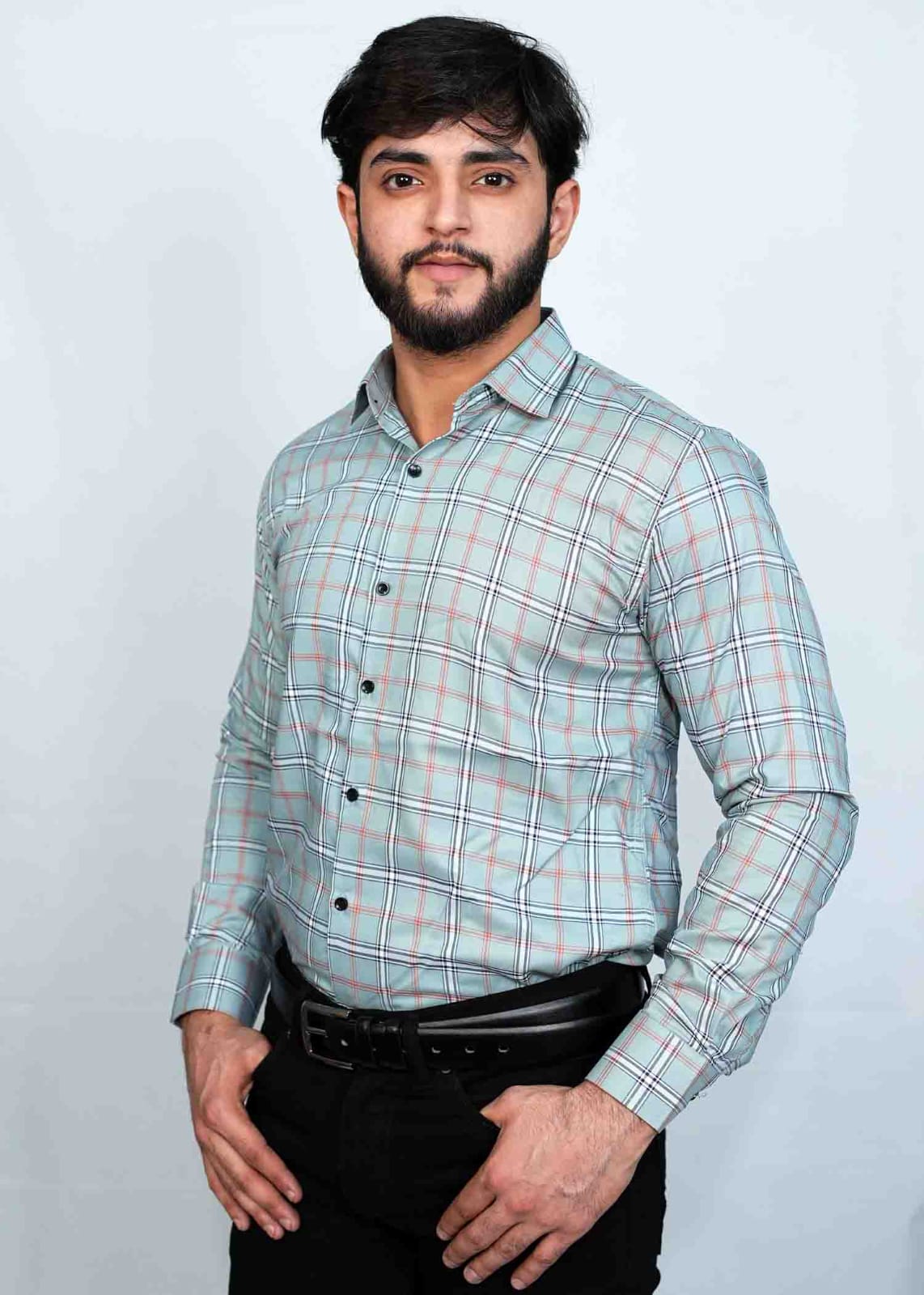 Grey Trendy Check shirt