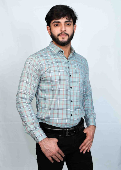 Grey Trendy Check shirt