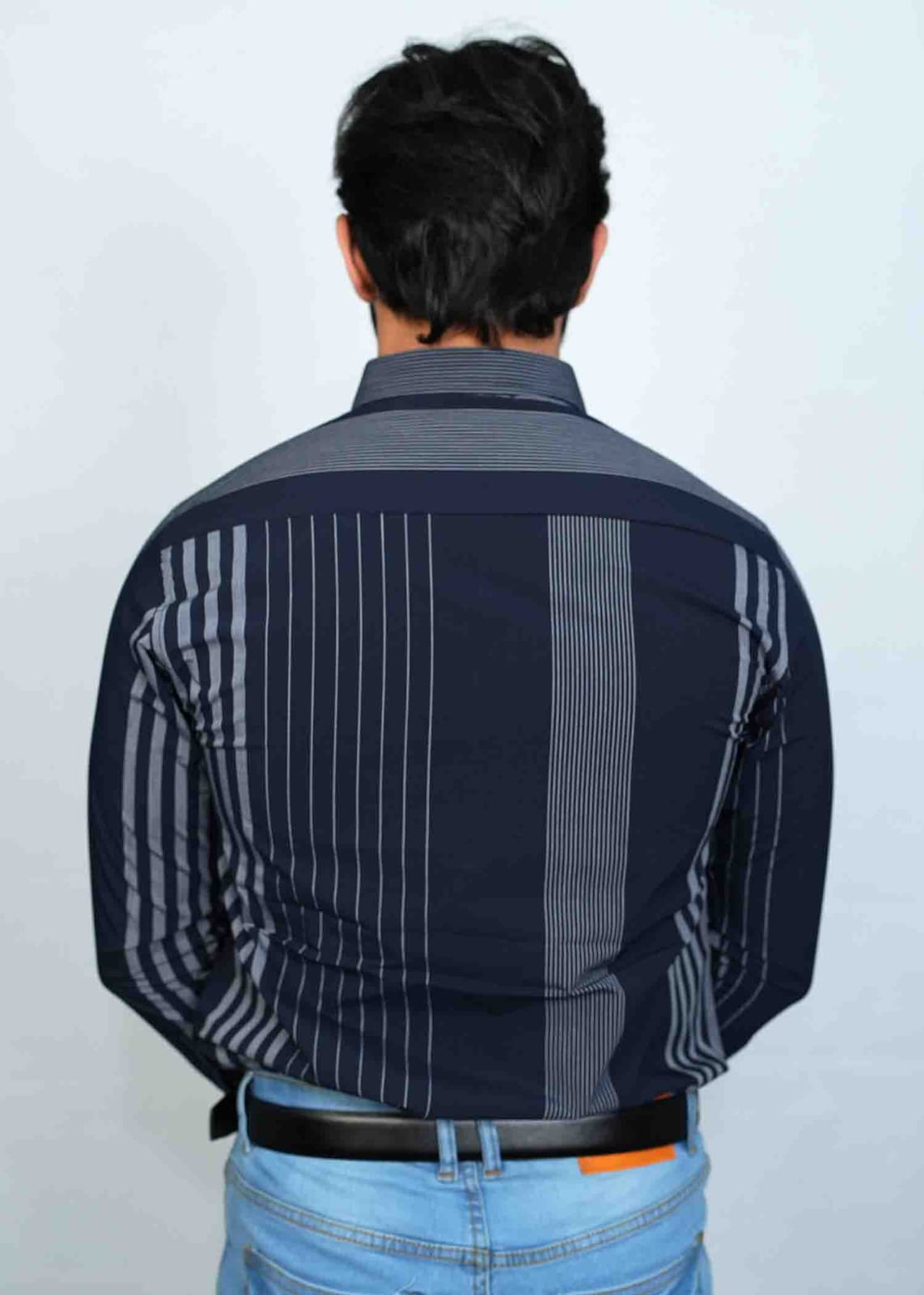 Trendy Navy Bold Stripers Shirt