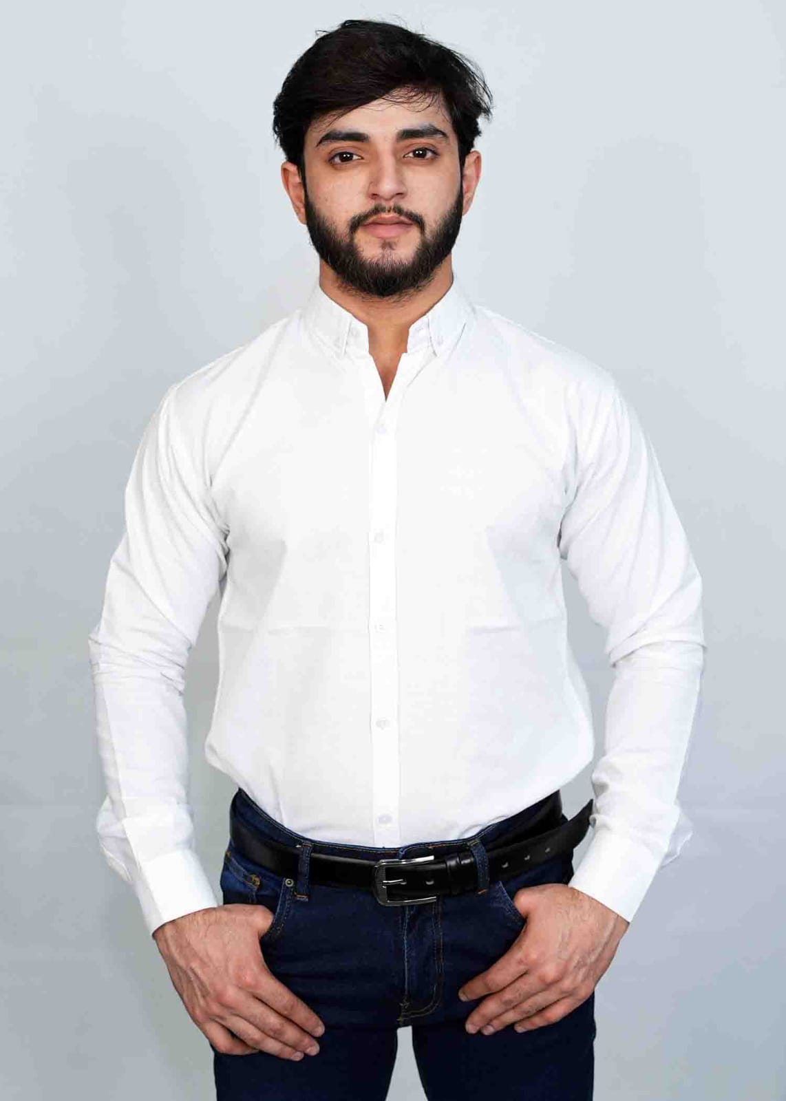 Premium Casual white Button down Shirt