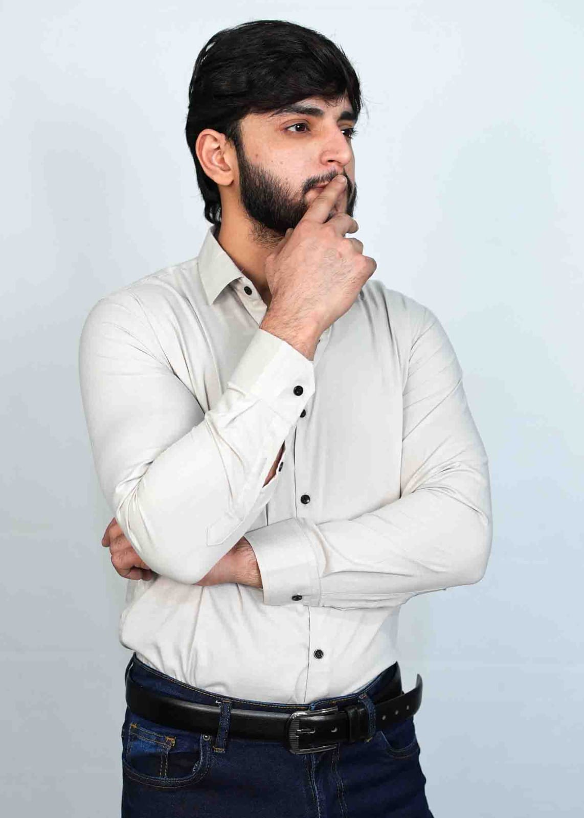 Steel Grey Premium Cotton Shirt