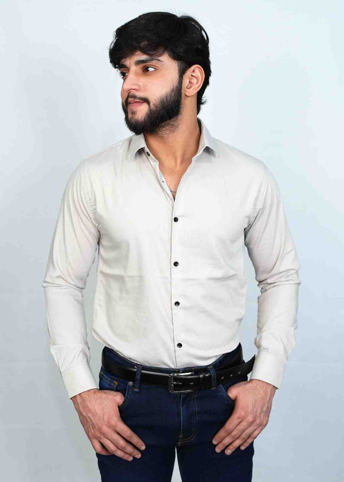 Steel Grey Premium Cotton Shirt