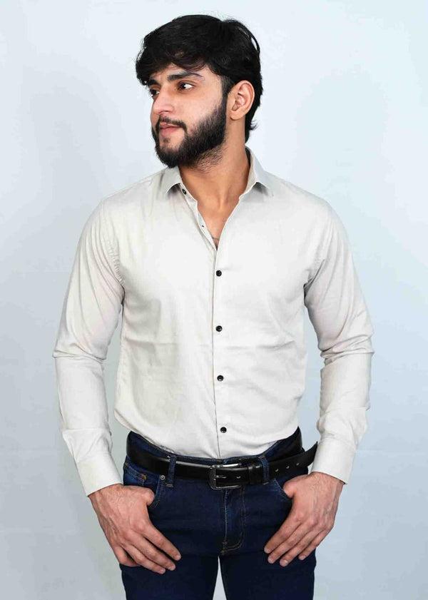 Steel Grey Premium Cotton Shirt