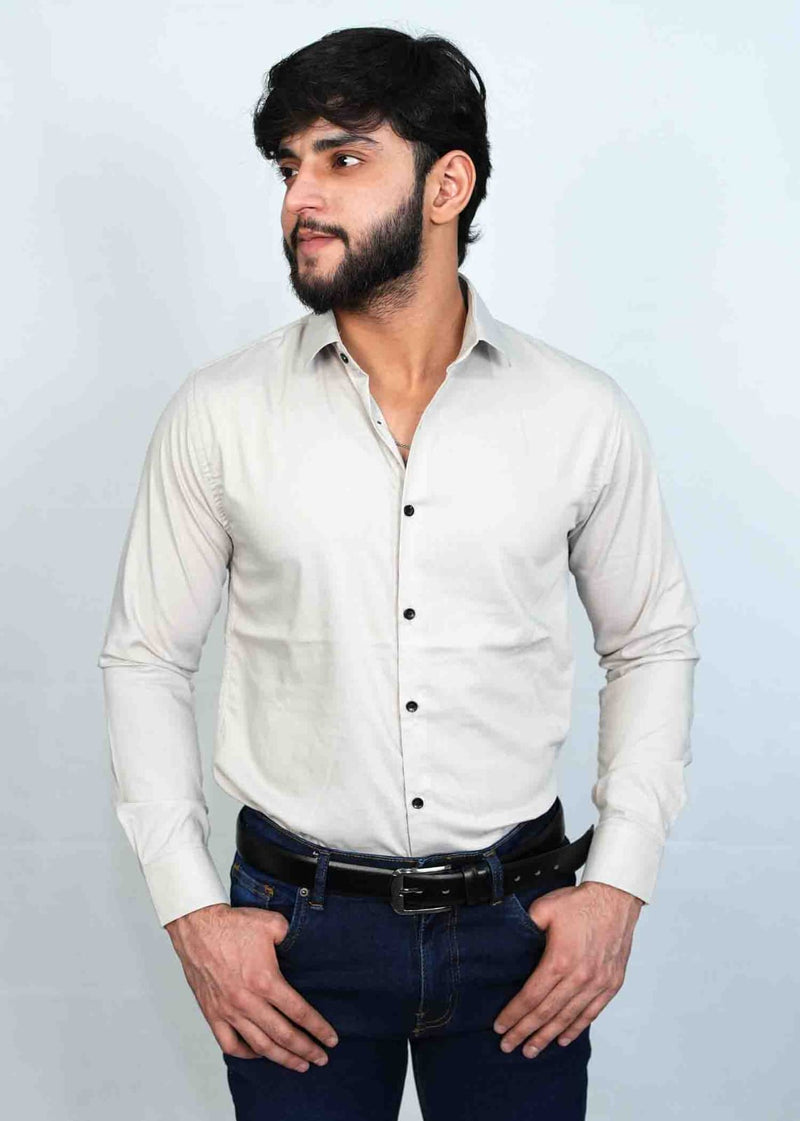 Steel Grey Premium Cotton Shirt