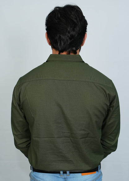 Olive Green Casual Button Down Shirt Olive Green Casual Button Down Shirt
