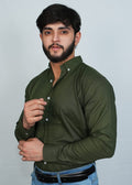 Olive Green Casual Button Down Shirt Olive Green Casual Button Down Shirt