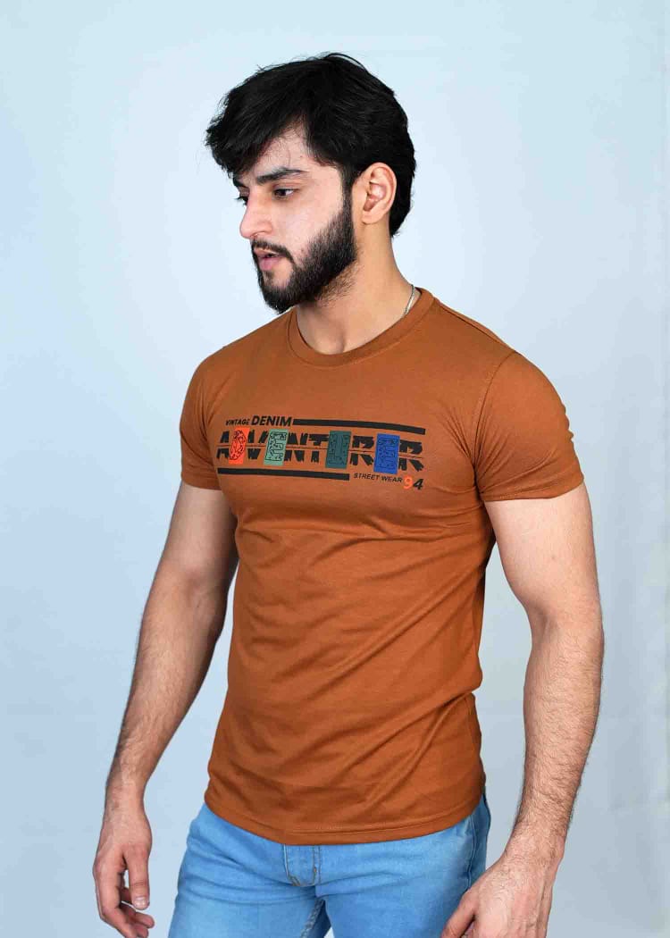 Stylish & Cool Brown Casual  T shirt