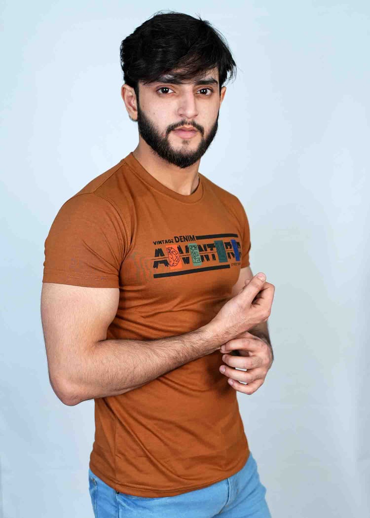 Stylish & Cool Brown Casual  T shirt