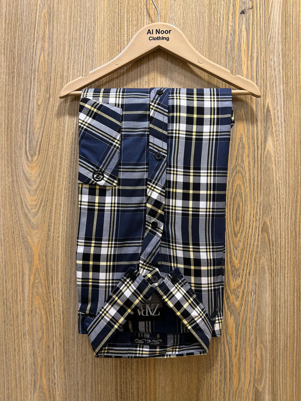 White & Black Multi Stylish check shirt