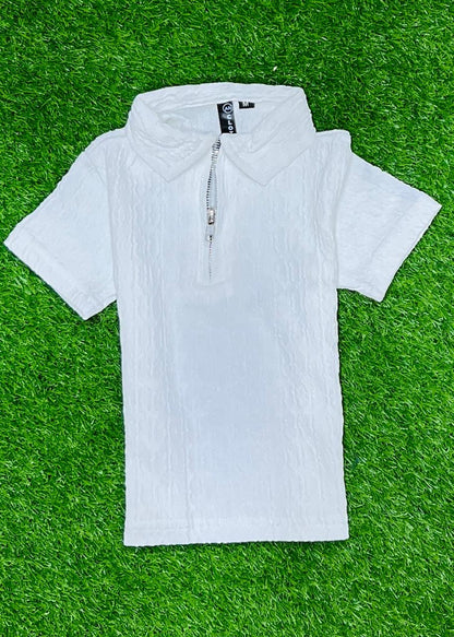 Trendy Boys Zipper Old Money Polo