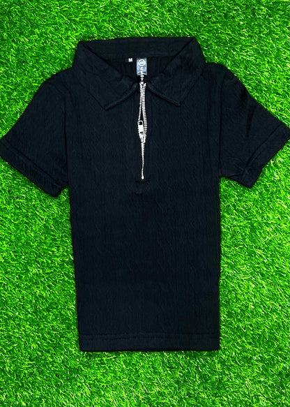 Trendy Boys Zipper Old Money Polo