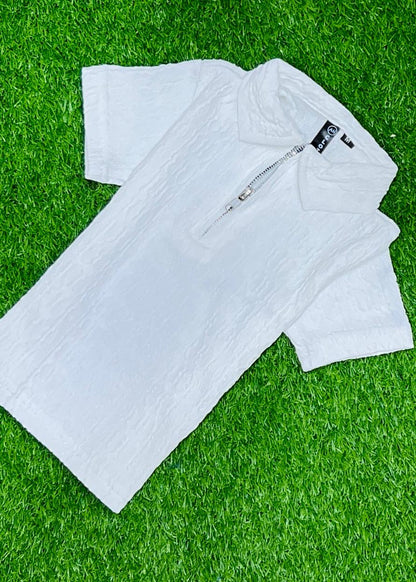 Trendy Boys Zipper Old Money Polo