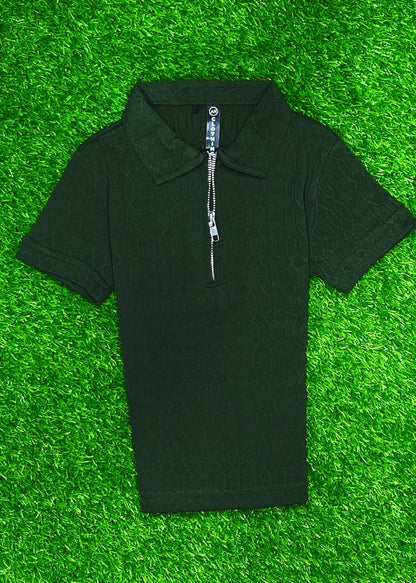Trendy Boys Zipper Old Money Polo