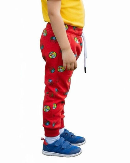 Boys Terry Red Trousers