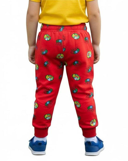Boys Terry Red Trousers