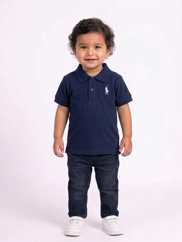 Casual Staple Soft Pique Polos for Toddlers