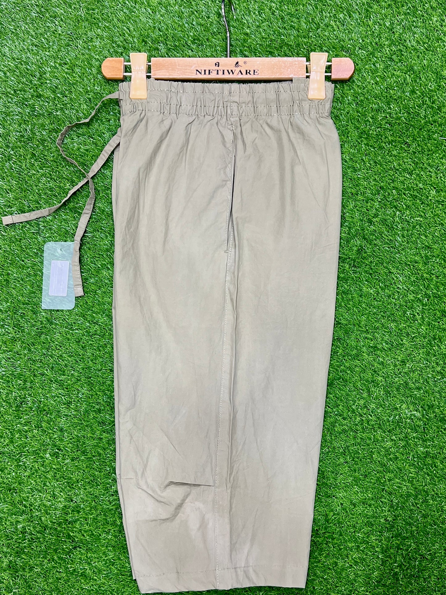 light green cotton 3 quarter