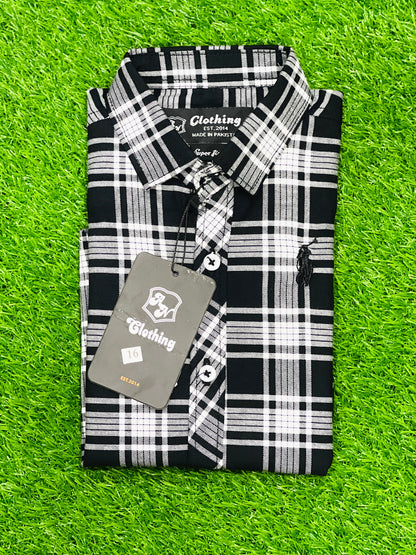 Kids Trendy Black & white Check shirts