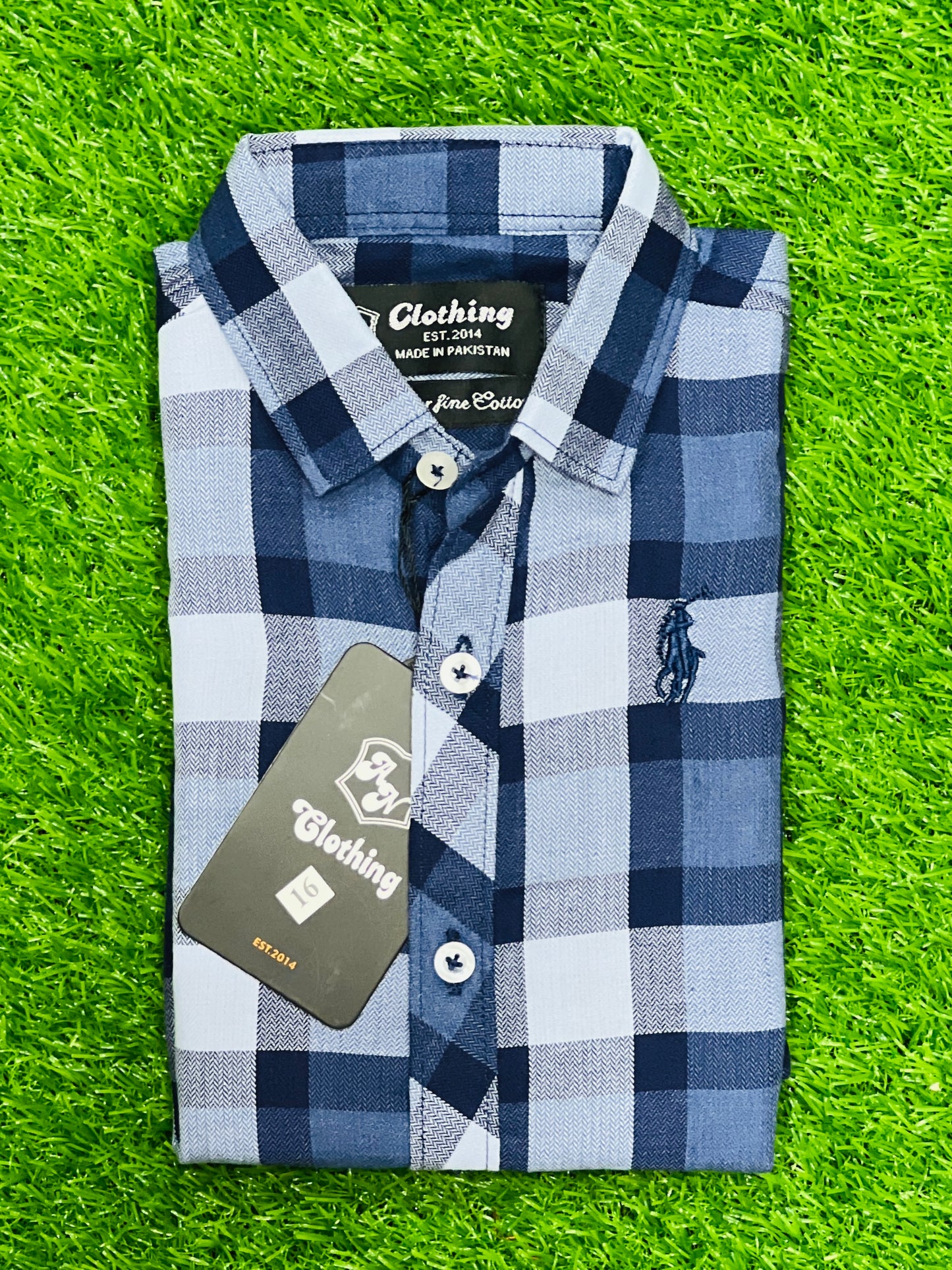 Classy Blue & white Boys Check shirt